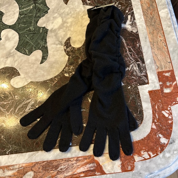 New! Black cashmere gloves One size - Picture 3 of 3